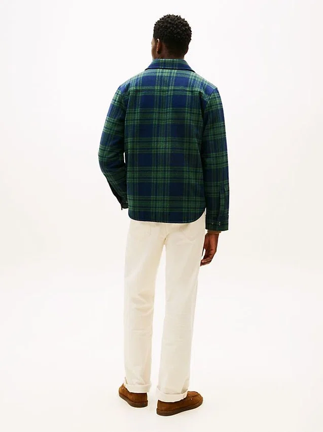 Plaid Wool-Blend Padded Shirt Jacket Plaid Wool-Blend Padded Shirt Jacket