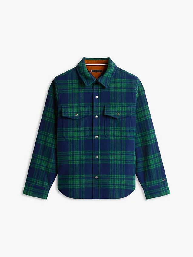Plaid Wool-Blend Padded Shirt Jacket Plaid Wool-Blend Padded Shirt Jacket