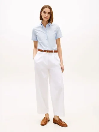 Pleated Twill Barrel Chino