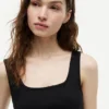 Pointelle Square-Neck Tank Top