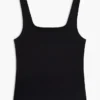 Pointelle Square-Neck Tank Top