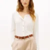 Pointelle T-Shirt Cardigan