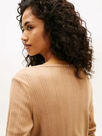 Pointelle T-Shirt Cardigan