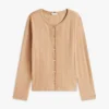 Pointelle T-Shirt Cardigan
