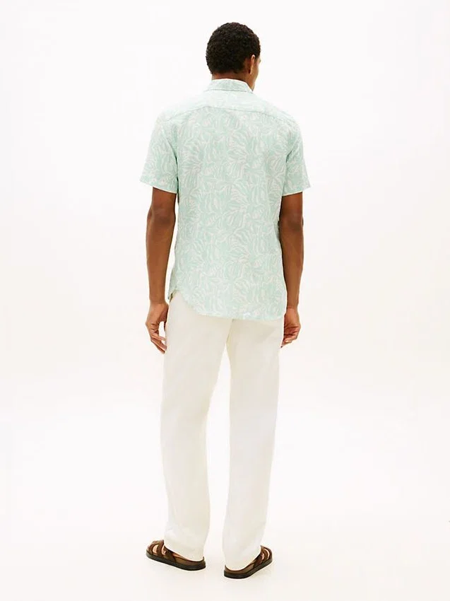 Printed Cotton-Linen Blend Shirt Printed Cotton-Linen Blend Shirt