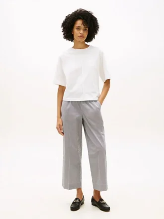 Pull-On Wide-Leg Ankle Pant
