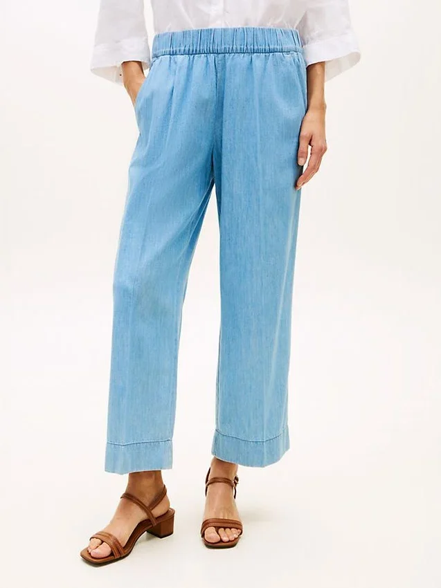 Pull-On Wide-Leg Ankle Pant Pull-On Wide-Leg Ankle Pant