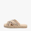Raffia Espadrille Slide Sandal