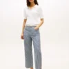 Railroad Stripe High-Rise Wide Leg Jean Railroad Stripe High-Rise Wide Leg Jean