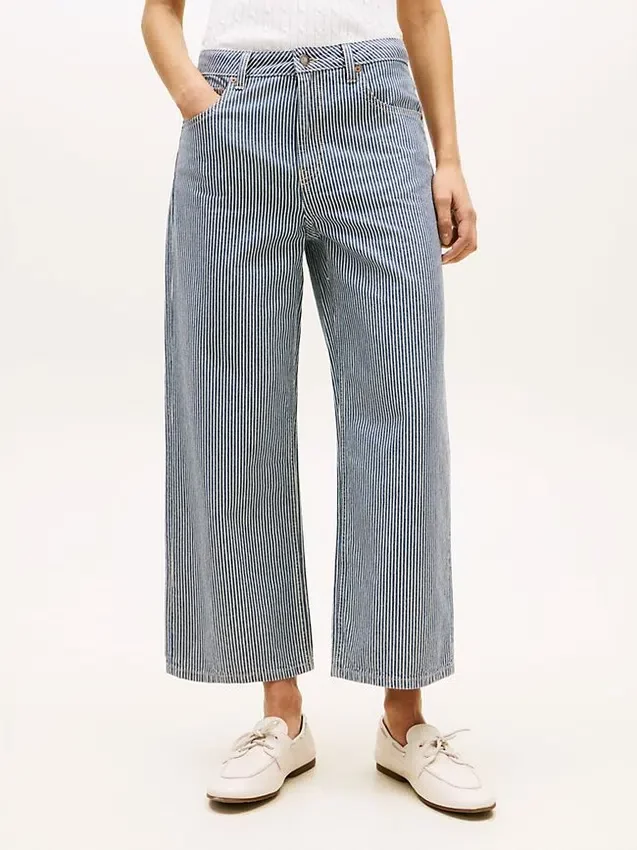 Railroad Stripe High-Rise Wide Leg Jean Railroad Stripe High-Rise Wide Leg Jean