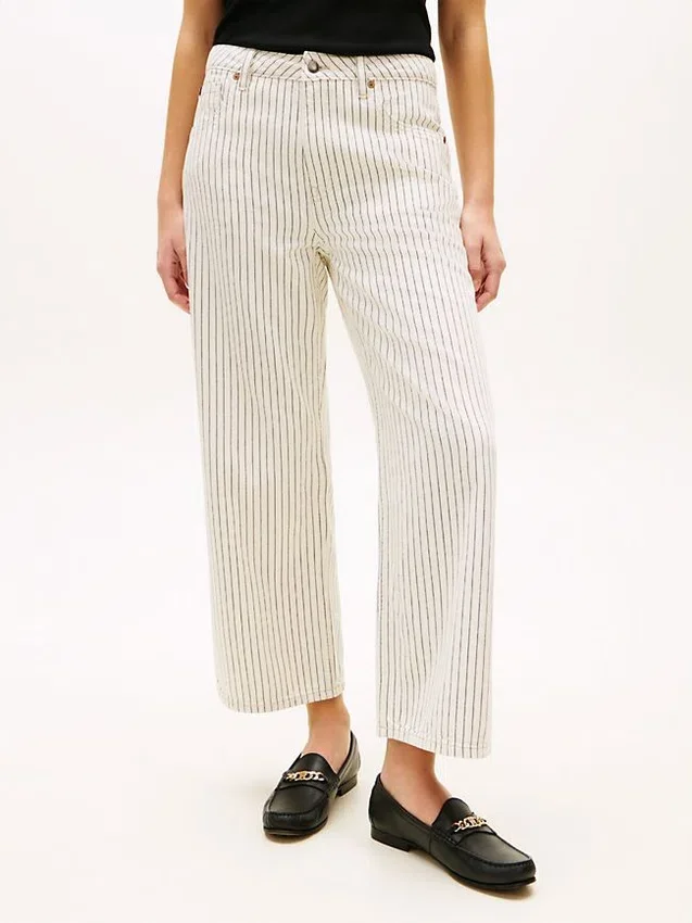 Railroad Stripe High-Rise Wide Leg Jean Railroad Stripe High-Rise Wide Leg Jean