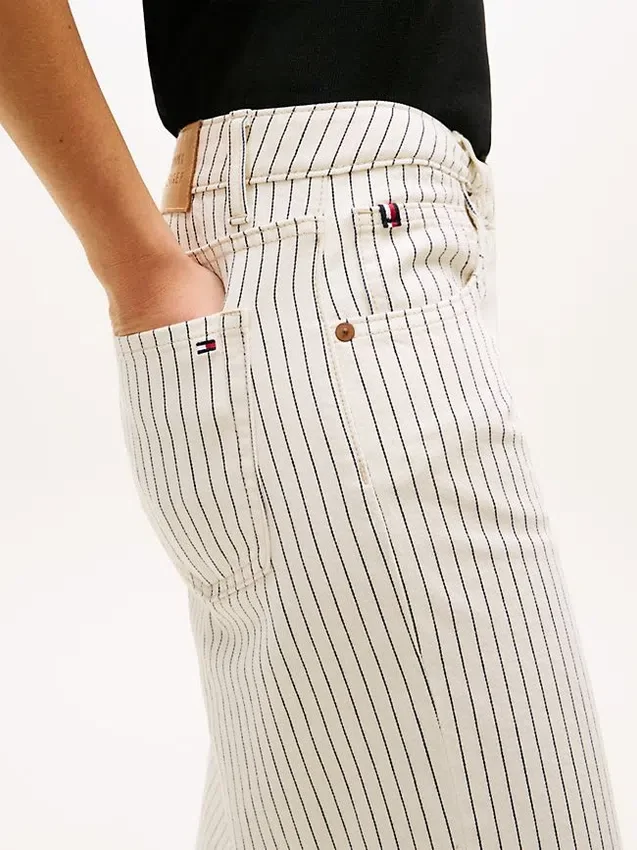 Railroad Stripe High-Rise Wide Leg Jean Railroad Stripe High-Rise Wide Leg Jean