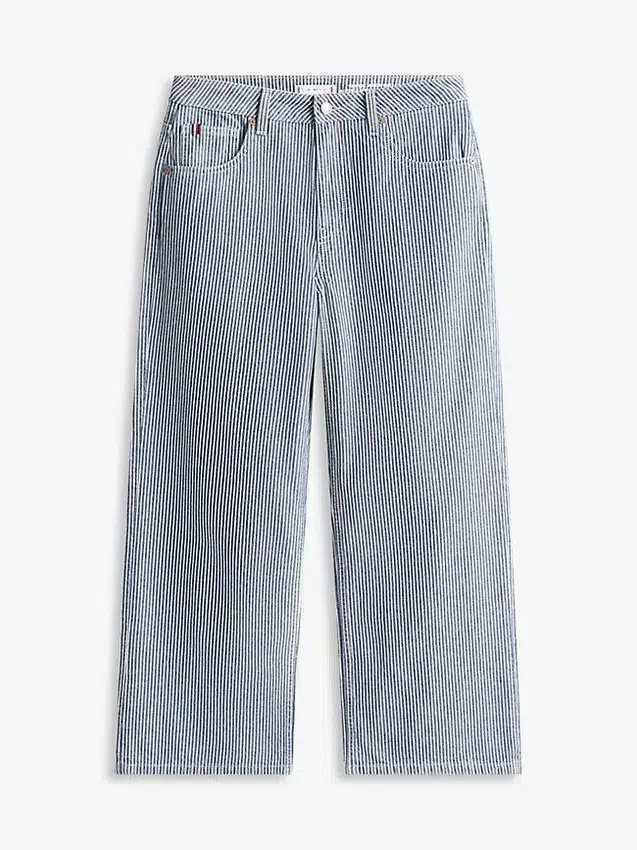 Railroad Stripe High-Rise Wide Leg Jean Railroad Stripe High-Rise Wide Leg Jean