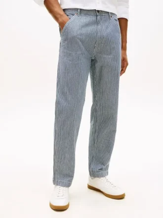 Railroad Stripe Loose Straight Jean