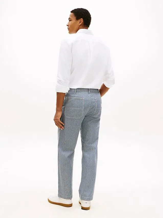 Railroad Stripe Loose Straight Jean Railroad Stripe Loose Straight Jean