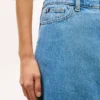 Raw Hem Denim Midi Skirt Raw Hem Denim Midi Skirt