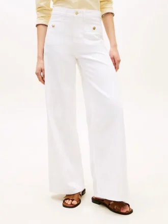 Raw Hem High-Rise Wide Leg Jean