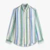 Regular Bold Stripe Linen-Blend Shirt