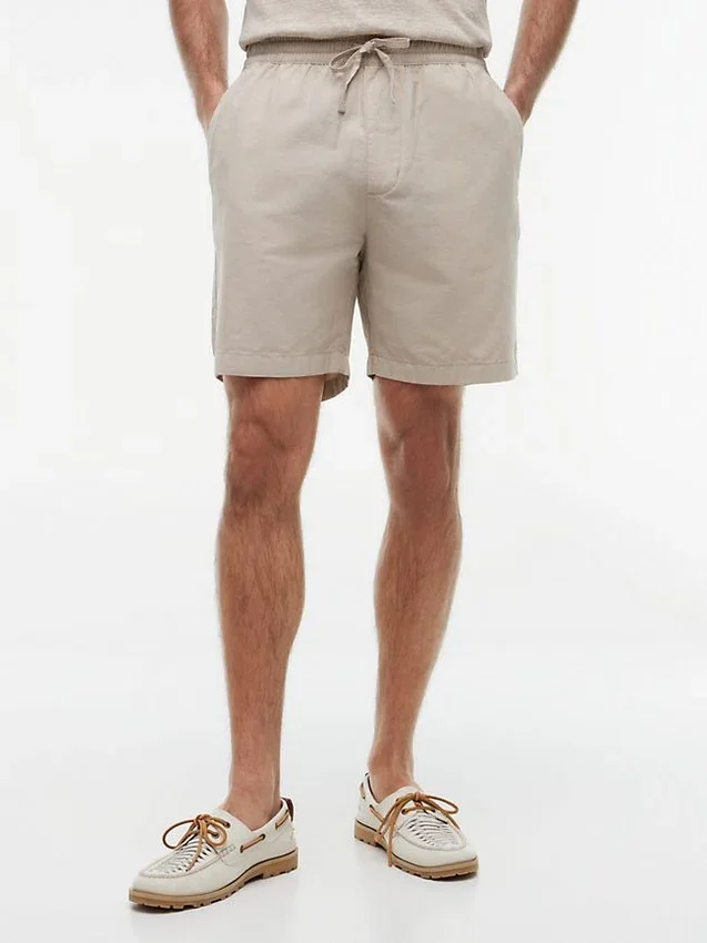 Regular Fit 7″ Cotton-Linen Blend Short Regular Fit 7″ Cotton-Linen Blend Short