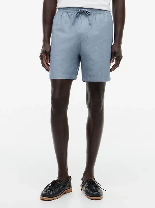 Regular Fit 7″ Cotton-Linen Blend Short Regular Fit 7″ Cotton-Linen Blend Short