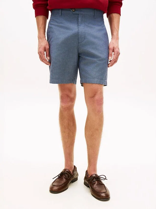 Regular Fit 7″ Cotton-Linen Blend Short Regular Fit 7″ Cotton-Linen Blend Short