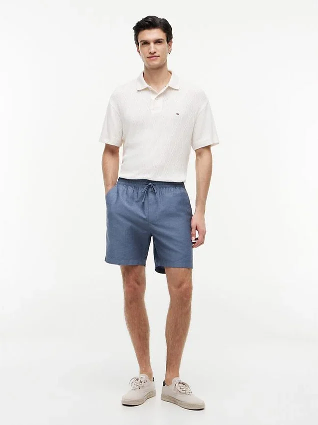 Regular Fit 7″ Cotton-Linen Blend Short Regular Fit 7″ Cotton-Linen Blend Short