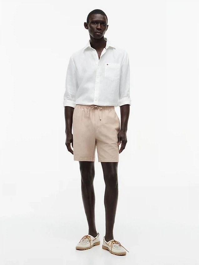 Regular Fit 7″ Cotton-Linen Blend Short Regular Fit 7″ Cotton-Linen Blend Short