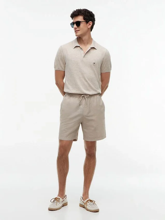 Regular Fit 7″ Cotton-Linen Blend Short Regular Fit 7″ Cotton-Linen Blend Short