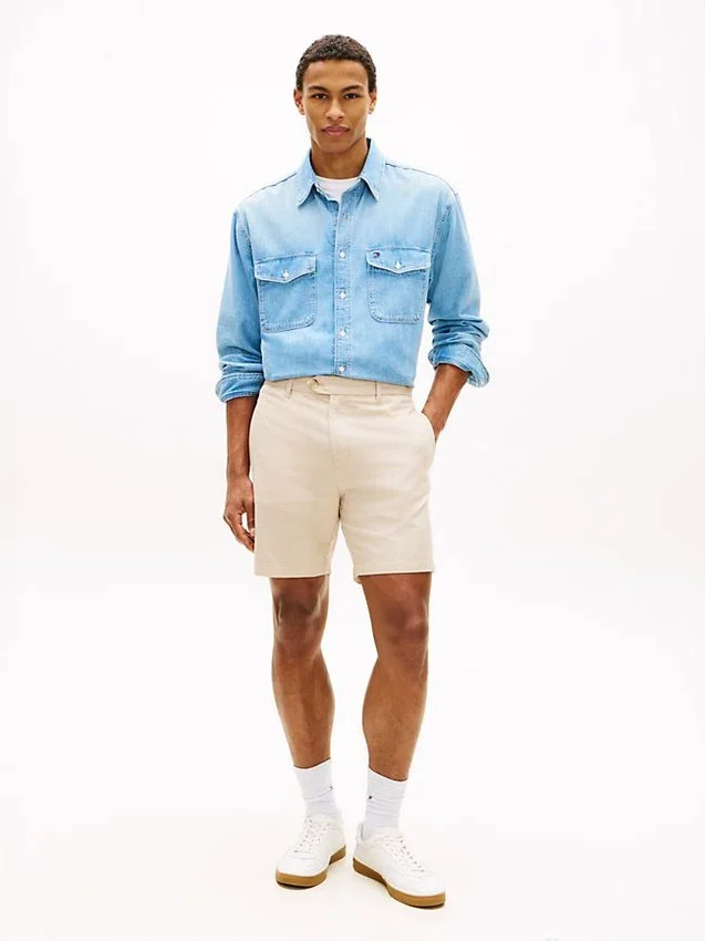Regular Fit 7″ Cotton-Linen Blend Short Regular Fit 7″ Cotton-Linen Blend Short