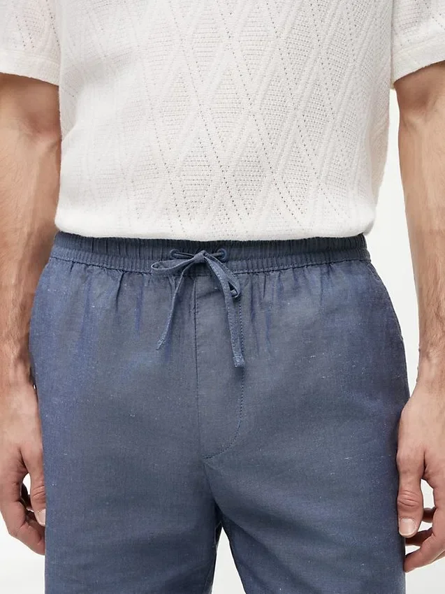 Regular Fit 7″ Cotton-Linen Blend Short Regular Fit 7″ Cotton-Linen Blend Short