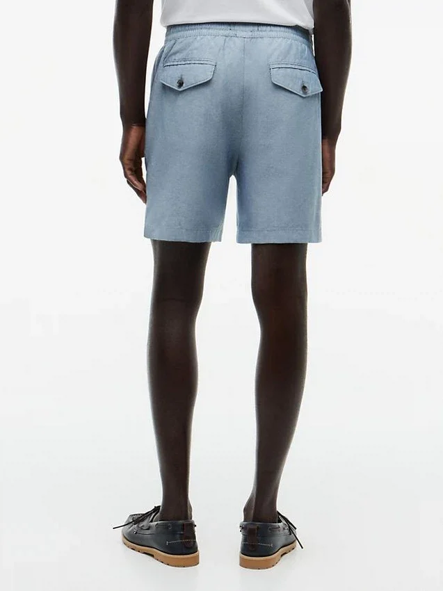 Regular Fit 7″ Cotton-Linen Blend Short Regular Fit 7″ Cotton-Linen Blend Short
