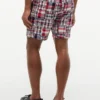 Regular Fit 7″ Patchwork Madras Short