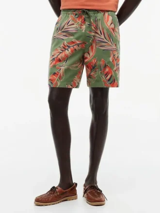 Regular Fit 7″ Tropical Print Short
