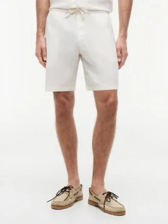 Regular Fit 8″ Linen-Blend Short