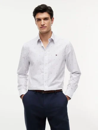 Regular Fit Allover Dot Fil Coupe Shirt