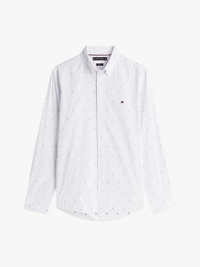 Regular Fit Allover Dot Fil Coupe Shirt Regular Fit Allover Dot Fil Coupe Shirt
