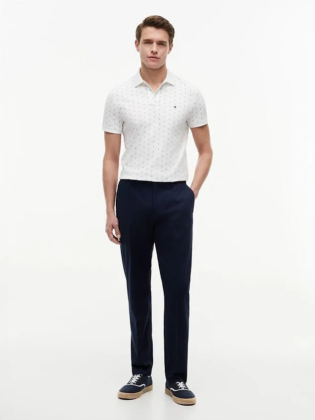 Regular Fit Anchor Print Interlock Polo Regular Fit Anchor Print Interlock Polo