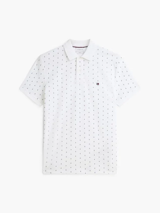 Regular Fit Anchor Print Interlock Polo Regular Fit Anchor Print Interlock Polo