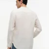 Regular Fit Band Collar Linen Shirt Regular Fit Band Collar Linen Shirt