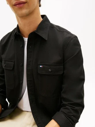 Regular Fit Brushed Twill Overshirt