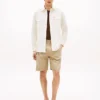 Regular Fit Brushed Twill Overshirt