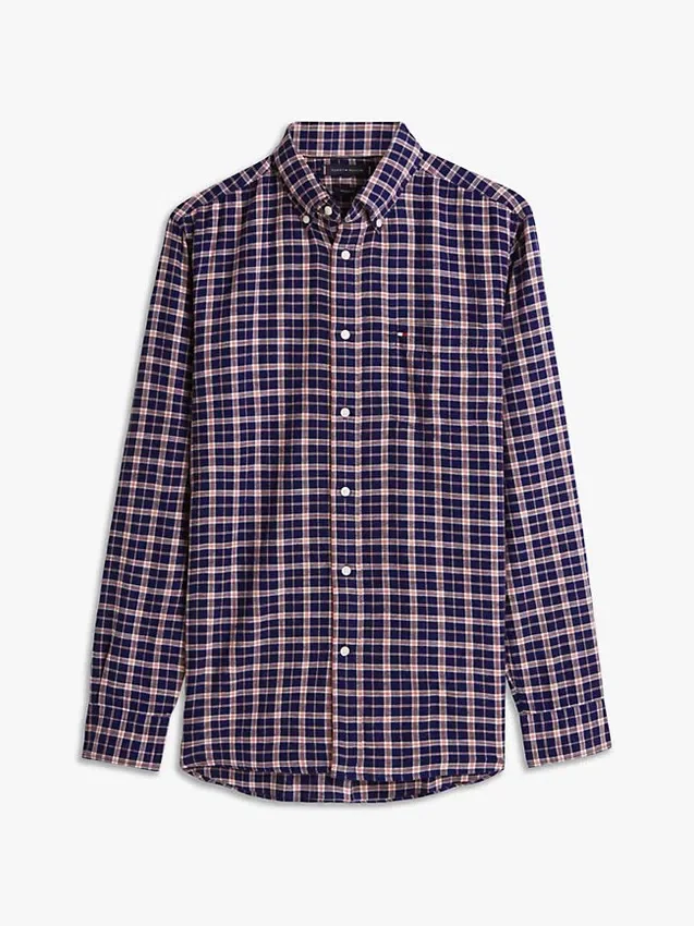Regular Fit Check Brushed Twill Shirt Regular Fit Check Brushed Twill Shirt