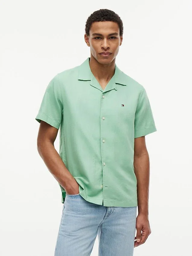 Regular Fit Cotton-Linen Camp Shirt Regular Fit Cotton-Linen Camp Shirt