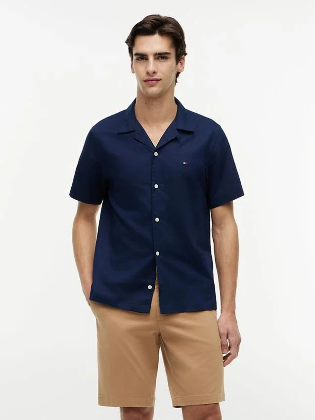 Regular Fit Cotton-Linen Camp Shirt Regular Fit Cotton-Linen Camp Shirt