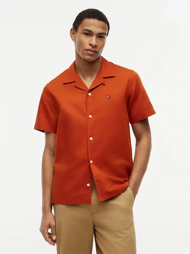 Regular Fit Cotton-Linen Camp Shirt Regular Fit Cotton-Linen Camp Shirt