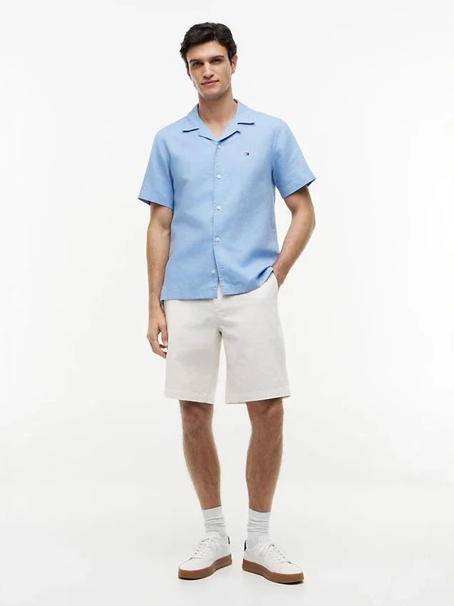 Regular Fit Cotton-Linen Camp Shirt Regular Fit Cotton-Linen Camp Shirt