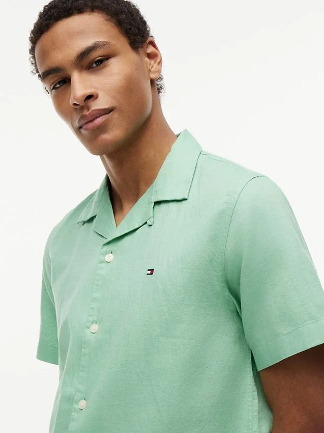 Regular Fit Cotton-Linen Camp Shirt Regular Fit Cotton-Linen Camp Shirt