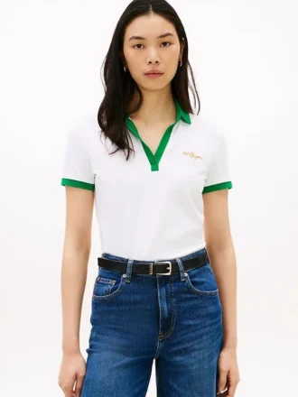 Regular Fit Embroidered Script Logo Polo