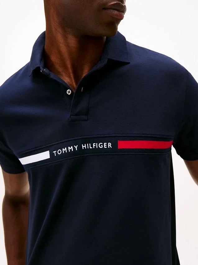Regular Fit Embroidered Stripe Polo Regular Fit Embroidered Stripe Polo