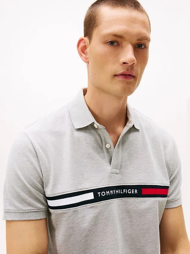 Regular Fit Embroidered Stripe Polo Regular Fit Embroidered Stripe Polo